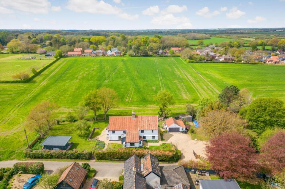 East Anglian Daily Times: Spring Cottage sits in a plot of around 0.5 acres adjoining fields 