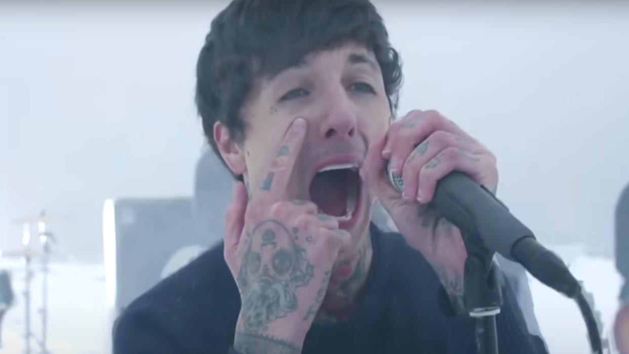  Oli Sykes in the Shadow Moses video 