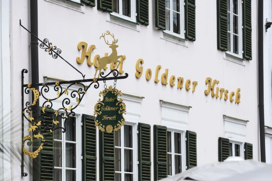 The well-known luxury hotel Goldener Hirsch.