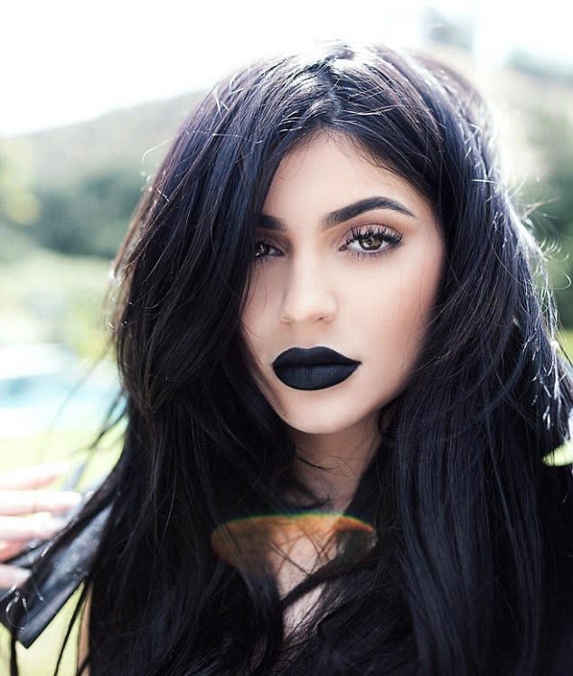 Kylie Jenner is a BIG black lipstick fan. She even bought out her own gothic shade in her lipstick range Kylie Cosmetics. 