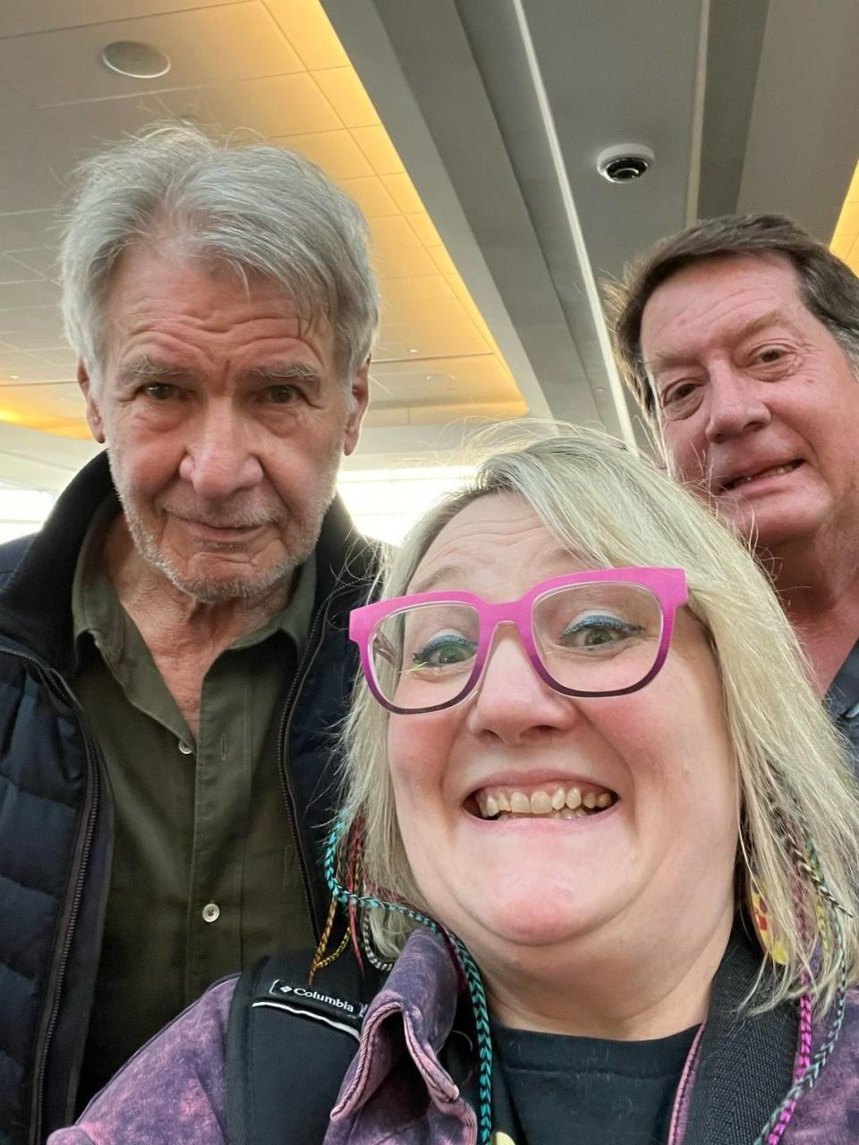 If the Kansas City Chiefs moved to Wichita, they might get to take selfies with Harrison Ford, like Cheney art teacher Shawny Montgomery and her husband Rob.