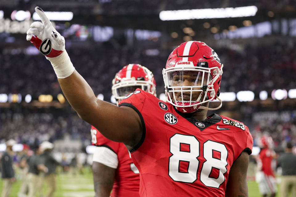 Georgia&#39;s Jalen Carter is the No. 1 prospect in this NFL Draft. (AP Photo/Ashley Landis)