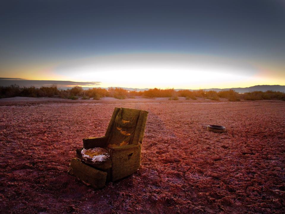 A single worn chair in Bombay Beach in 2007.