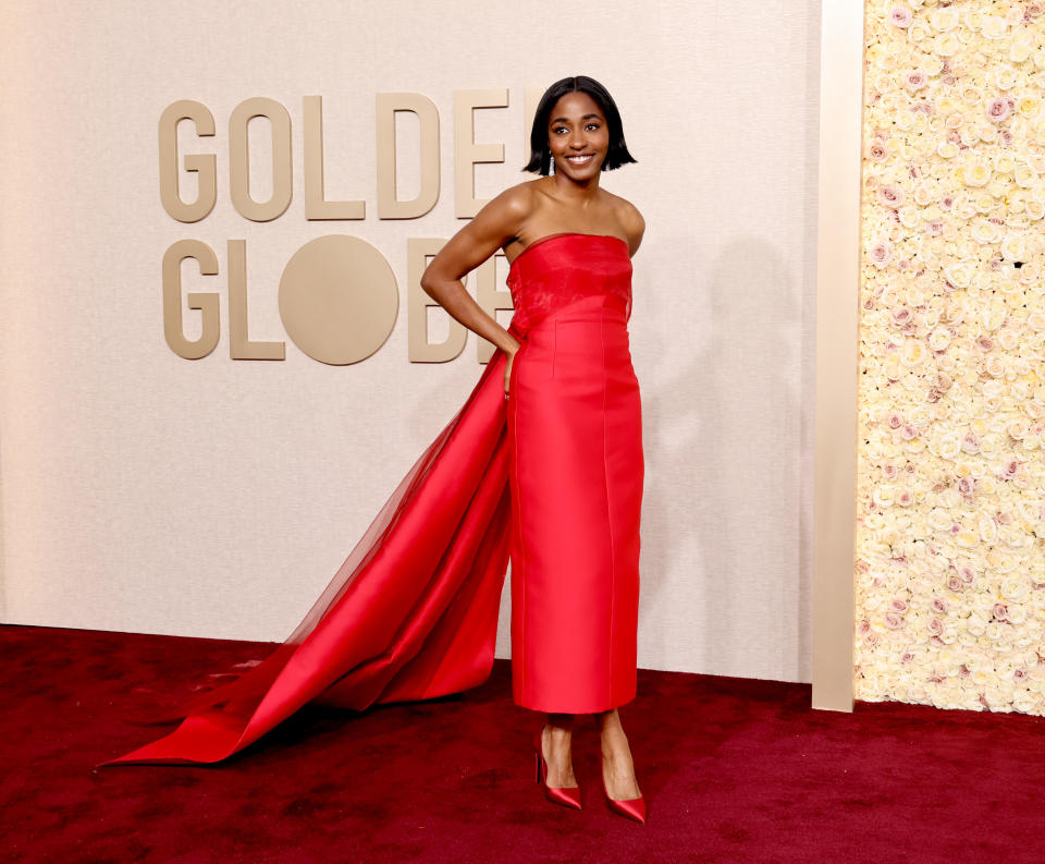 Ayo Edebiri attends the 81st Annual Golden Globe Awards. / Credit: / Getty Images