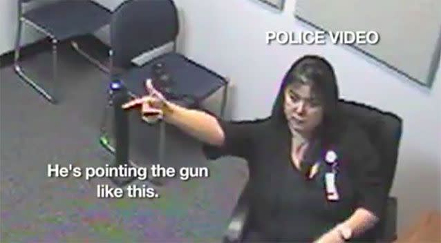 Police footage shows hospital staff recalling the incident. Photo: KPRC