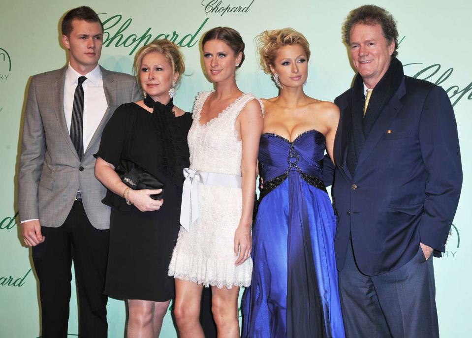 Barron Nicholas Hilton, Kathy Hilton, Nicky Hilton, Paris Hilton and Rick Hilton attend the Chopard 150th Anniversary Party at Palm Beach, Pointe Croisette during the 63rd Annual Cannes Film Festival on May 17, 2010 in Cannes, France