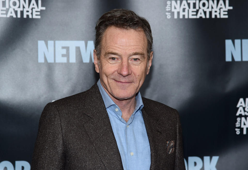 Bryan Cranston has finally become "a villain in the bizzaro underworld o" Donald Trump. The Breaking Bad and Sneaky Pete actor is portrayed as a Trump nemesis in a weird new Trump 2020 campaign video. (Photo: Getty Images)