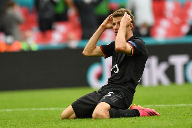 Thomas Muller missed a fine chance to draw Germany level.