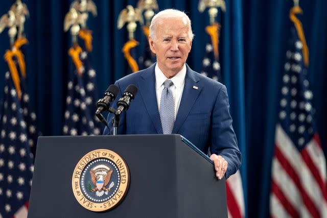 <p>Eros Hoagland/Getty</p> President Joe Biden in Raleigh, North Carolina on Jan. 18, 2024