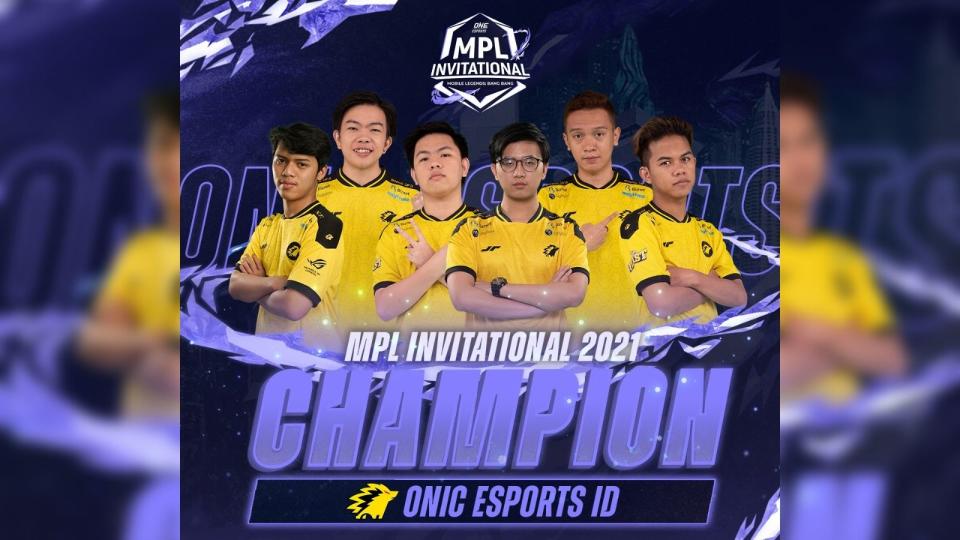 ONIC Esports Indonesia defeated Blacklist International from the Philippines to be crowned as the champions of the ONE Esports MLBB Pro League Invitational. (Photo: ONE Esports)