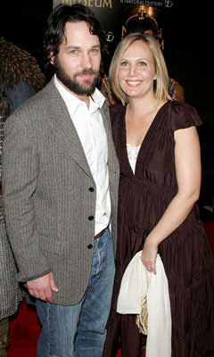 Paul Rudd and guest at the New York premiere of 20th Century Fox's Night at the Museum