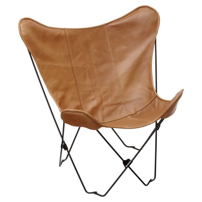 1) Leather Sling Butterfly Chair