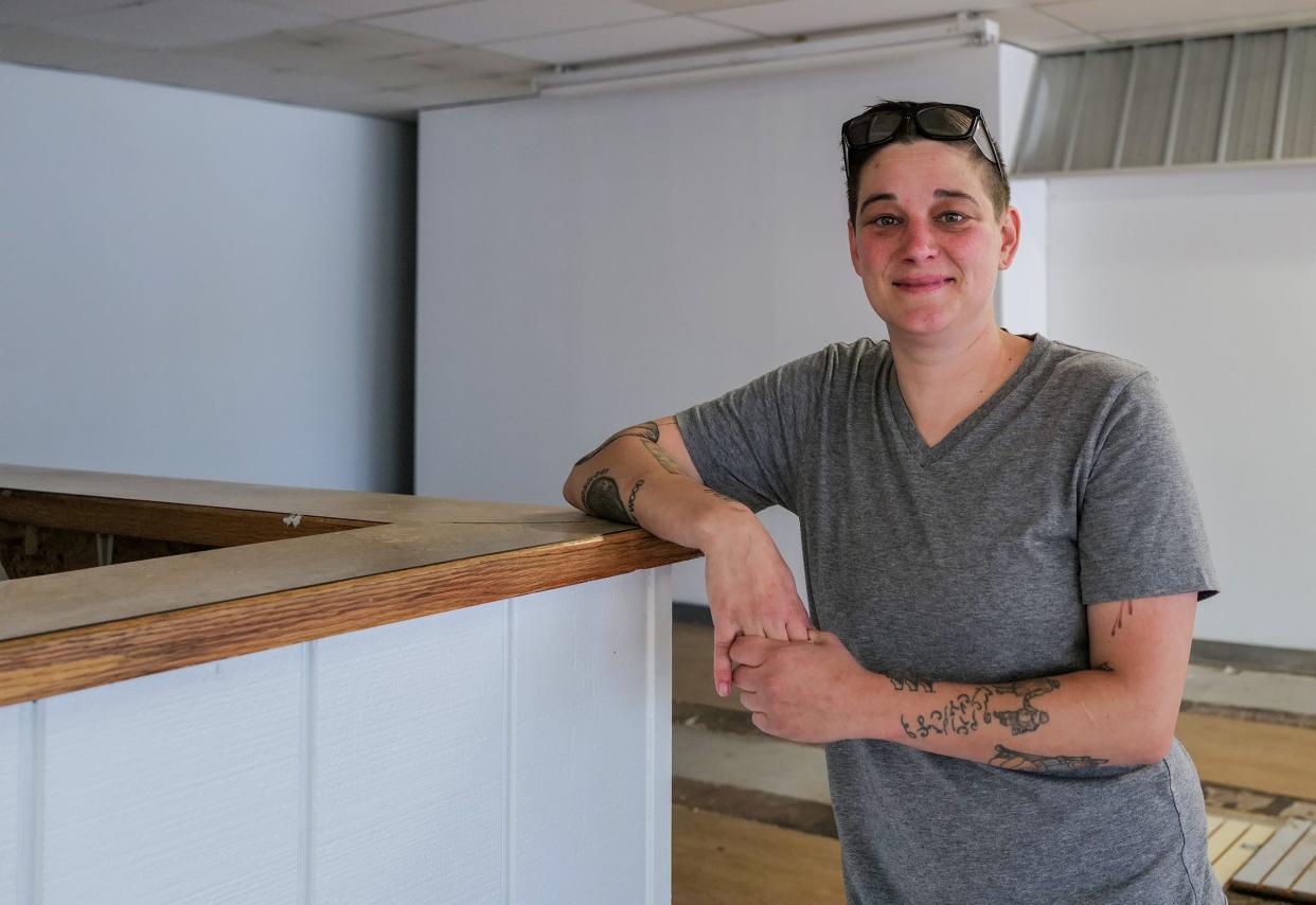 Megan Shannon owner of Tiny Bit of Wood, an inclusive woodworking business and retail store that offers classes for people who want to learn how to use basic woodworking tools.