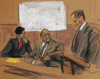 Bill Cosby feb 2 court drawing ap