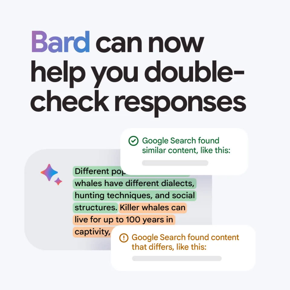 人工智慧服務「Bard」能與更多Google產品結合，讓使用者能更方便使用