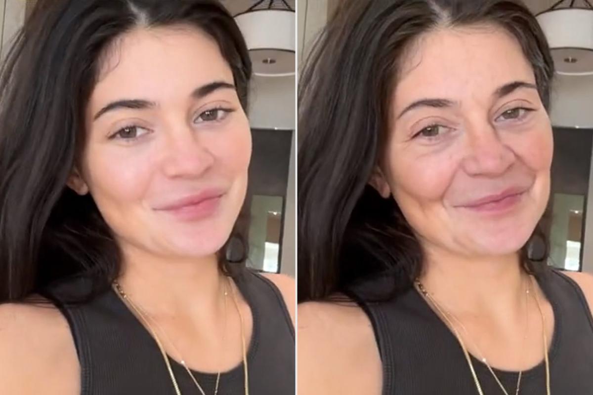 Kylie Jenner Uses Aging Filter to Show Face with Eye Bags and