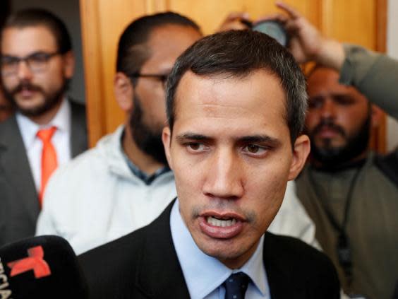 Juan Guaido named himself interim president (Reuters)