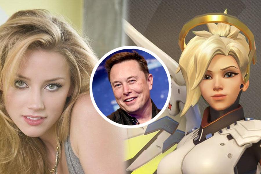 Amber Heard enamora a gamers con cosplay de Overwatch en una fotografía compartida por Elon Musk