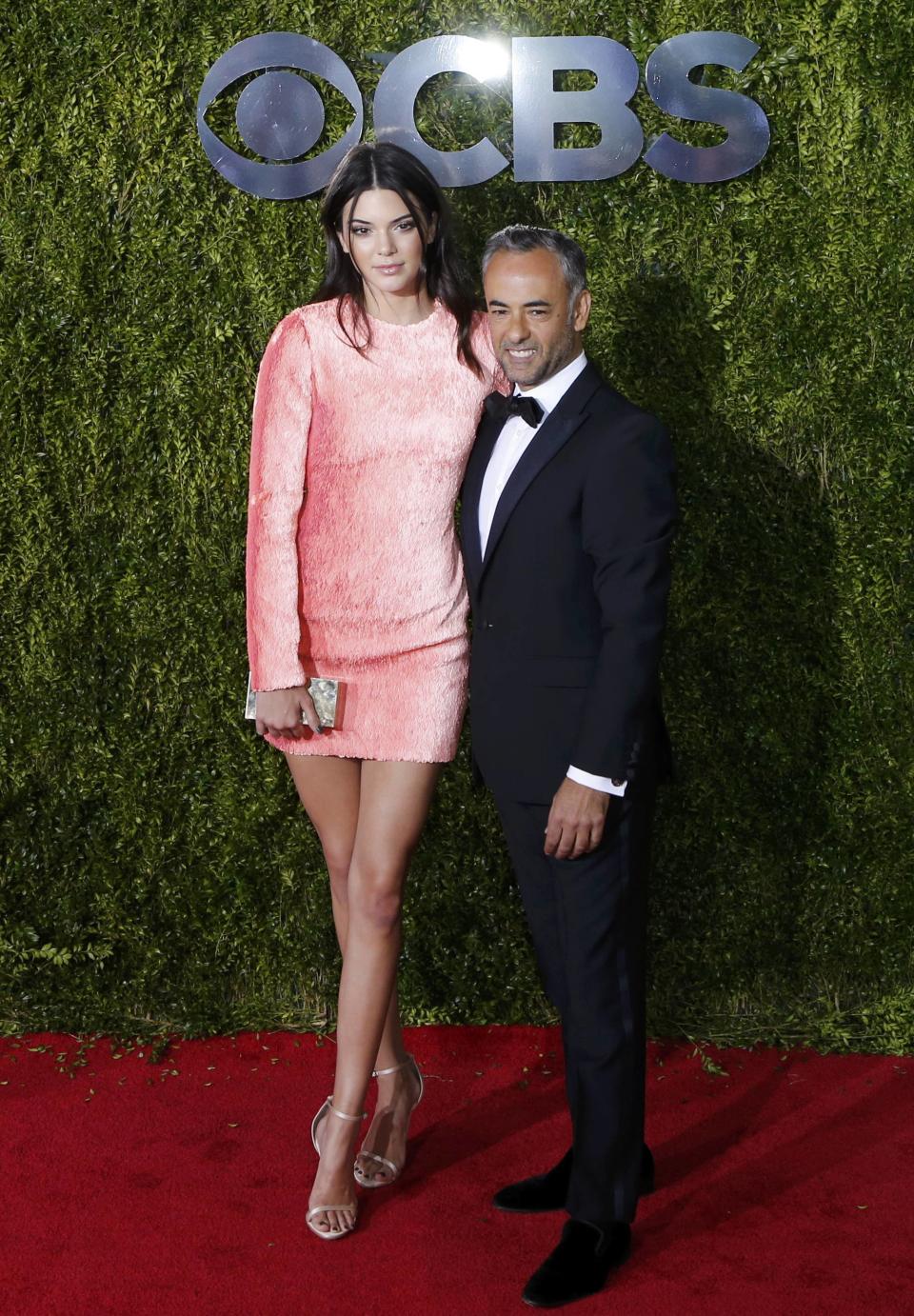 Reality television personality Jenner and fashion designer Zucchelli arrive for the American Theatre Wing's 69th Annual Tony Awards at the Radio City Music Hall in Manhattan