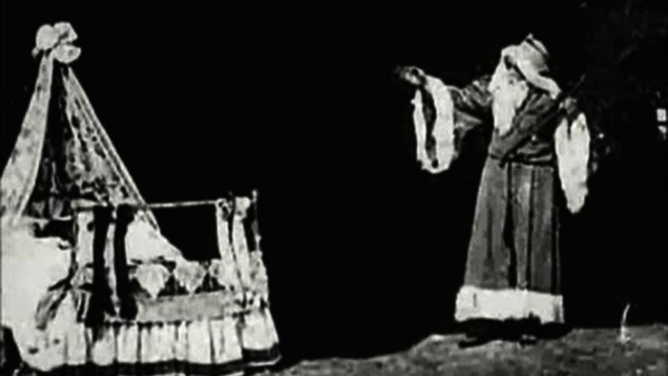 Saint Nick's first film appearance, in 1898's Santa Claus.