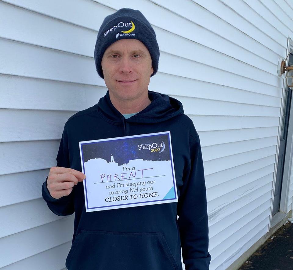 Marc Lubelczyk spent the night in the cold at the 2023 SleepOut to bring awareness to young people experiencing homelessness.