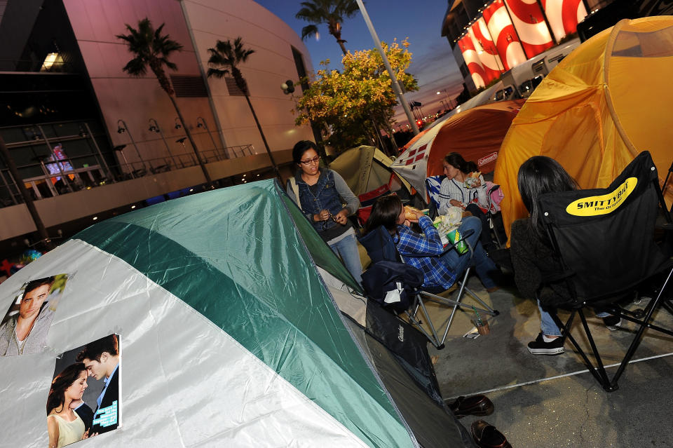 Fans Line Up For The Premiere Of "The Twilight Saga: Breaking Dawn - Part 1" At The Nokia Plaza