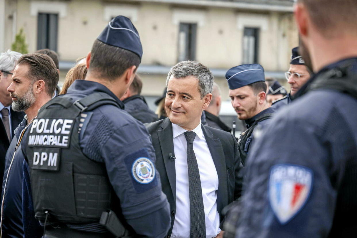 Le ministre de l'Intérieur, Gérald Darmanin, était en déplacement à Saint-Denis ce samedi 30 mars.  - Credit:SEBA/SIPA / SIPA / SEBA/SIPA