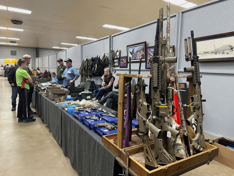 FILE PHOTO: Belle-Clair Fairgrounds & Expo Center Gun Show after Illinois passed its "assault weapons" ban, in Belleville