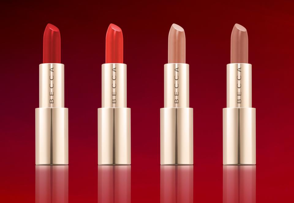 The Ultimate Love Lipsticks in Hot Tamale, Brave, Yours Truly, and Cupids Kiss
