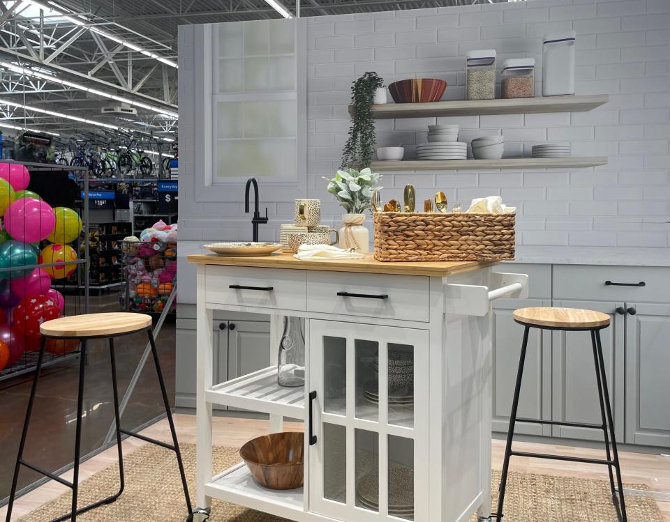 An in-store kitchen display at the Walmart Supercenter located on 4021 Lagniappe Way.