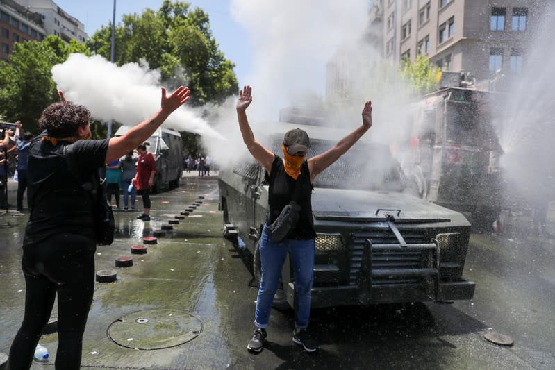 Protests against Chile's government in Santiago