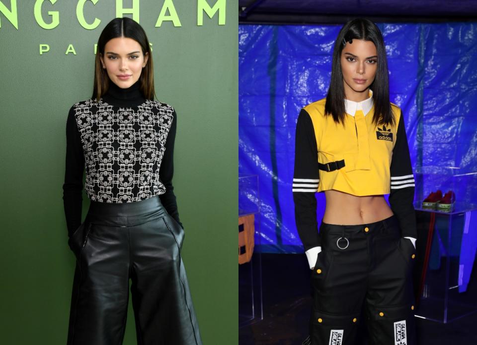 <a href="https://es.vida-estilo.yahoo.com/kendall-jenner-cumple-25-anos-mejores-looks-alfombra-roja-134352822.html" data-ylk="slk:Kendall Jenner;elm:context_link;itc:0;sec:content-canvas;outcm:mb_qualified_link;_E:mb_qualified_link;ct:story;" class="link  yahoo-link">Kendall Jenner</a> es modelo y domina el arte de posar. Cuando lleva pantalones acostumbra a meter sus manos en los bolsillos, al mismo tiempo que mira fijamente a la cámara. (Foto: Ben Gabbe / Darren Gerrish / Getty Images)