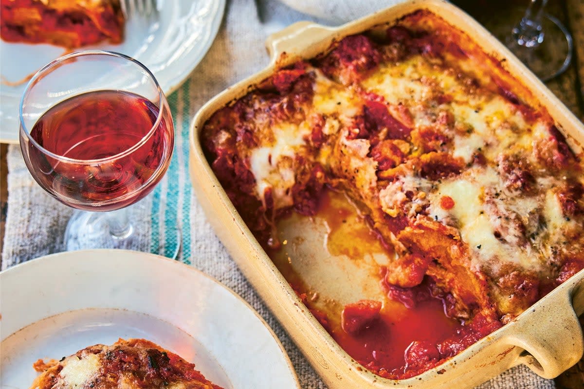 Replace aubergines with pumpkin in this classic dish (David Loftus/PA)