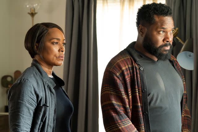 <p>Disney/Mike Taing</p> Angela Bassett and Malcolm-Jamal Warner on '9-1-1'