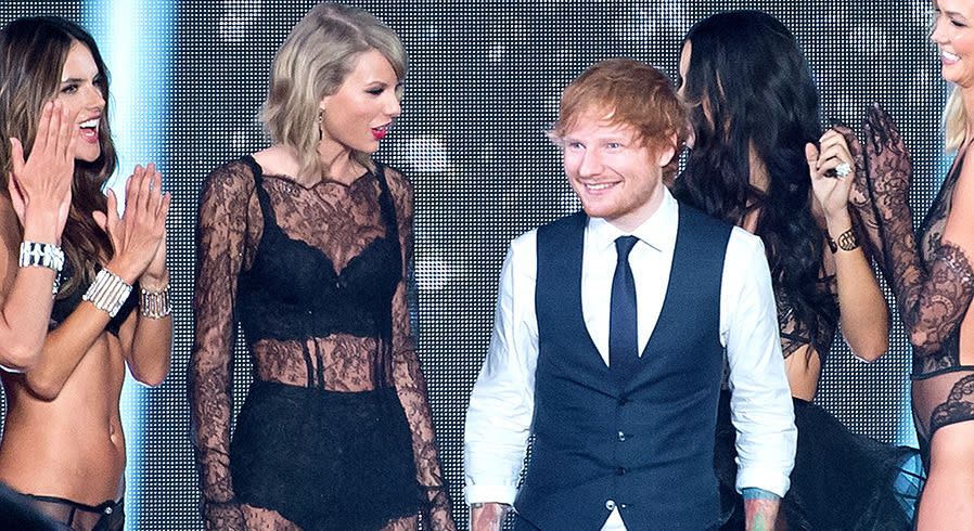 Taylor Swift and Ed Sheeran. Photo: Getty Images.