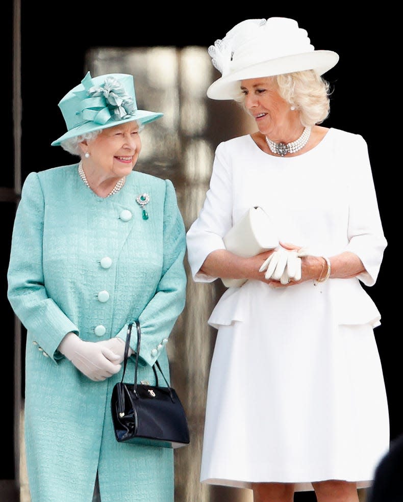 Queen Elizabeth II and Camilla, Queen Consort.