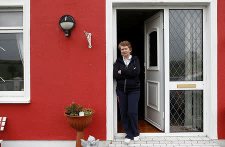 Historian Catherine Corless poses for a photograph at her home, in Tuam, western Ireland March 7, 2017. REUTERS/Peter Nicholls