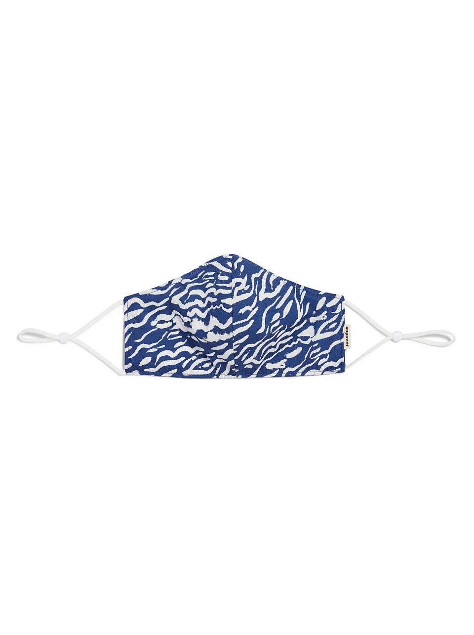 14) iMPOWER by Prabal Gurung - iMPOWER by Prabal Gurung Reversible Face Mask, Navy Animal Print