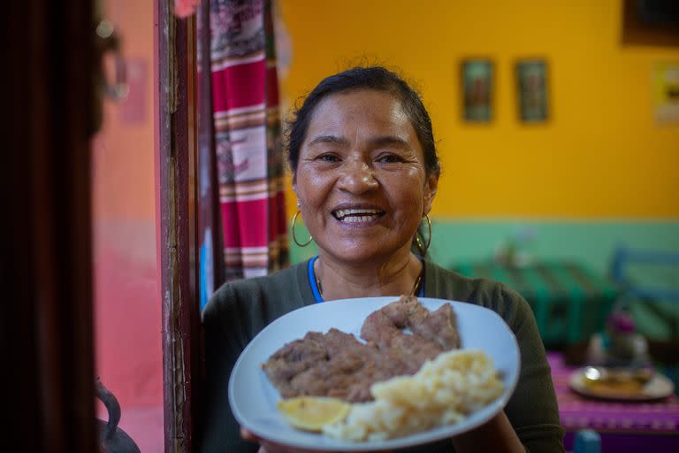 Sabina Díaz, a cargo del comedor Los Cachis