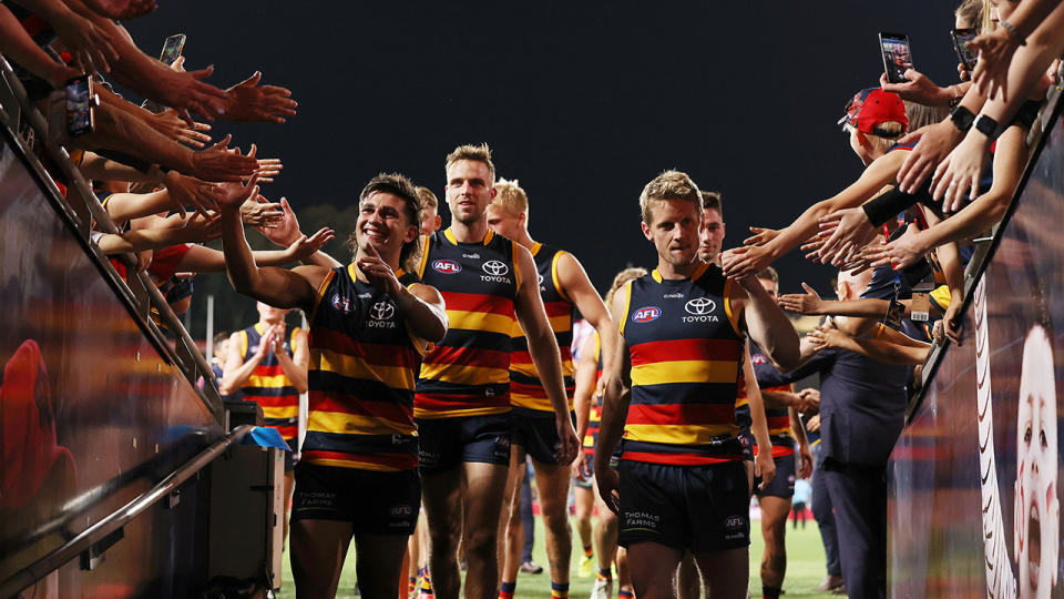 The Crows picked up their second win of the season thanks to a strong performance at home against the Tigers. (Photo by James Elsby/AFL Photos via Getty Images)