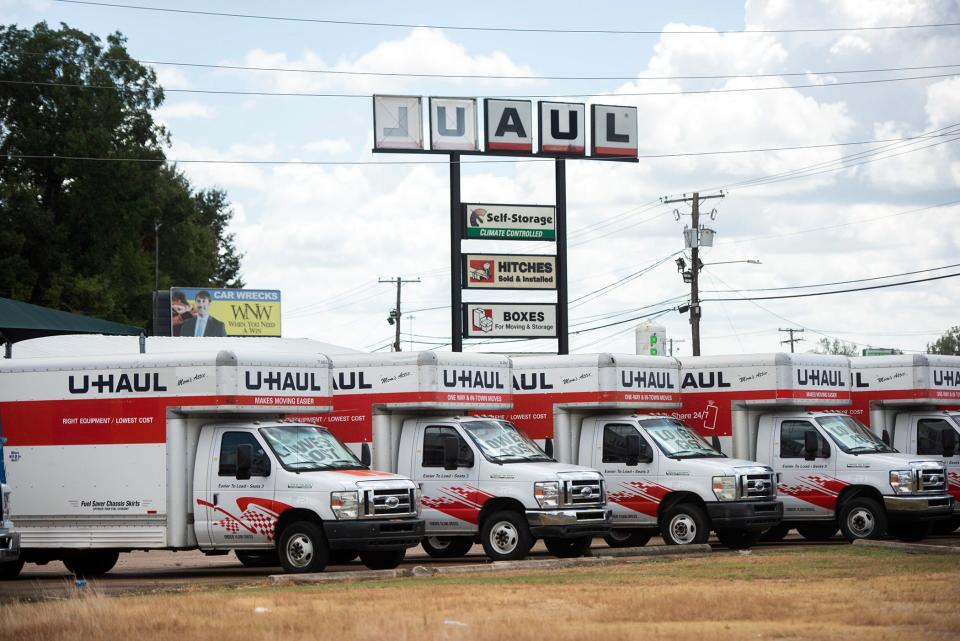 Migration trends show that Mississippians are using U-Haul vehicles, as seen at the U.S 80, Jackson, Miss., location Tuesday, Sept. 5, 2023, to leave the state.