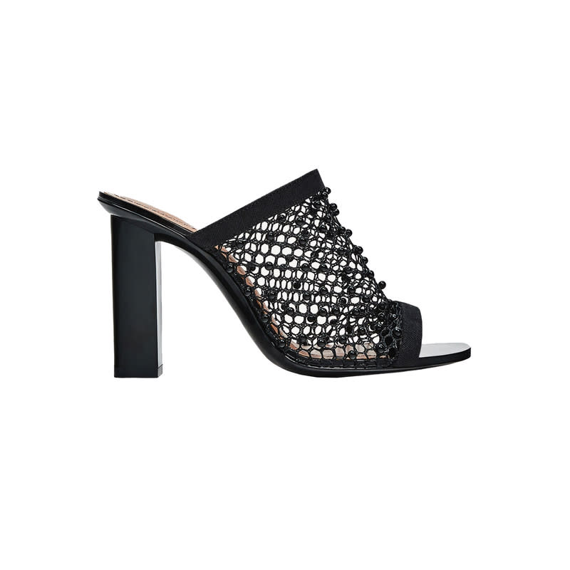 <a rel="nofollow noopener" href="https://www.zara.com/us/en/woman/shoes/view-all/high-heel-mesh-sandal-c719531p4165013.html" target="_blank" data-ylk="slk:High Heel Mesh Sandal, Zara, $70;elm:context_link;itc:0;sec:content-canvas" class="link ">High Heel Mesh Sandal, Zara, $70</a>