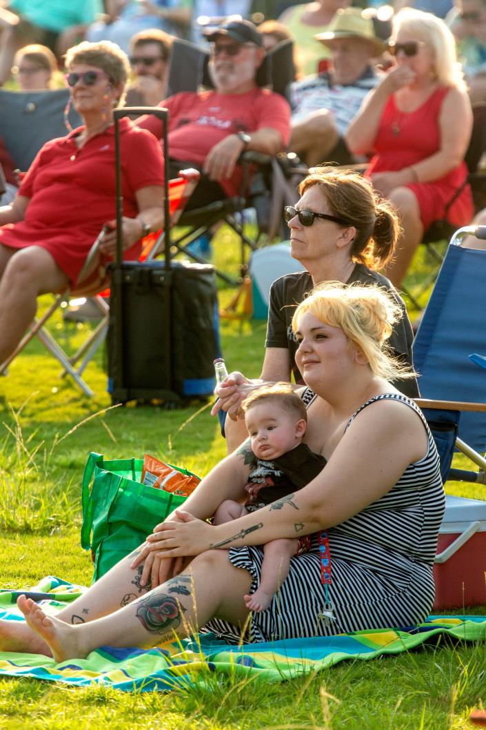 The crowd enjoys the show during Blues Angel Music's Blues on the Bay at the Hunter Amphitheater at Community Maritime Park.