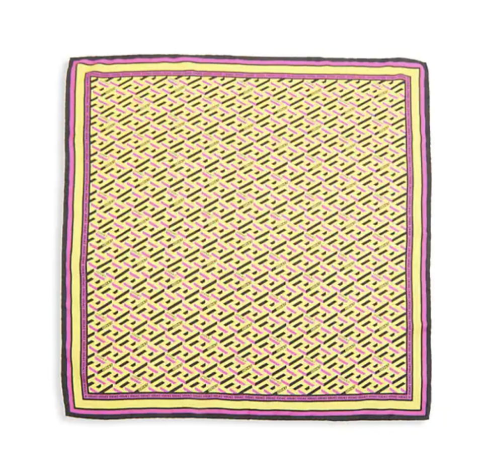 46) Monogram Silk Square Scarf