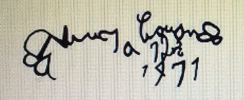 A digital reproduction of the tiny signature that Italian scholars claim to have found in the painting - Credit: Ernesto Solari