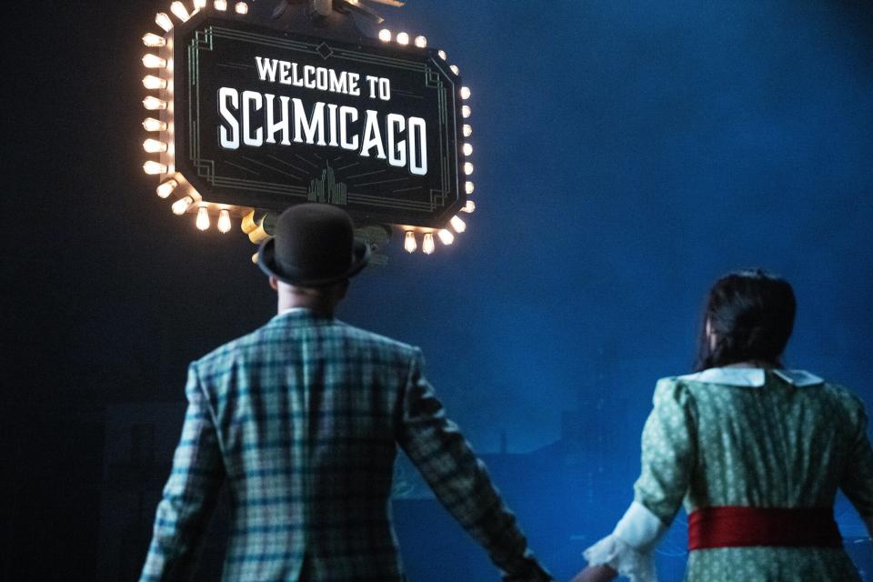 Episode 1. Keegan-Michael Key and Cecily Strong in "Schmigadoon!," premiering April 5, 2023 on Apple TV+