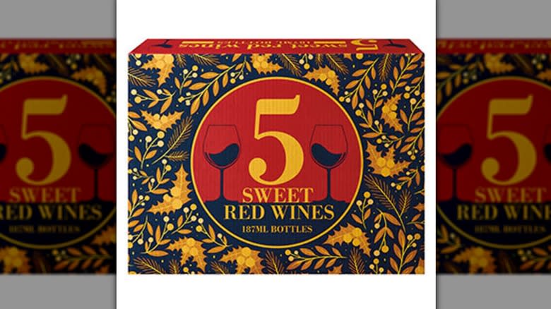 Box containing sweet red wines