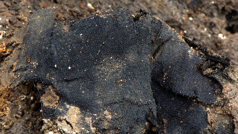 Textiles, made from flax linen, were among the rare finds. - Cambridge Archaeological Unit