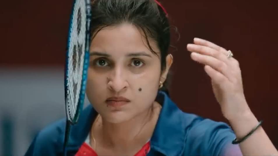 A still from the movie Saina