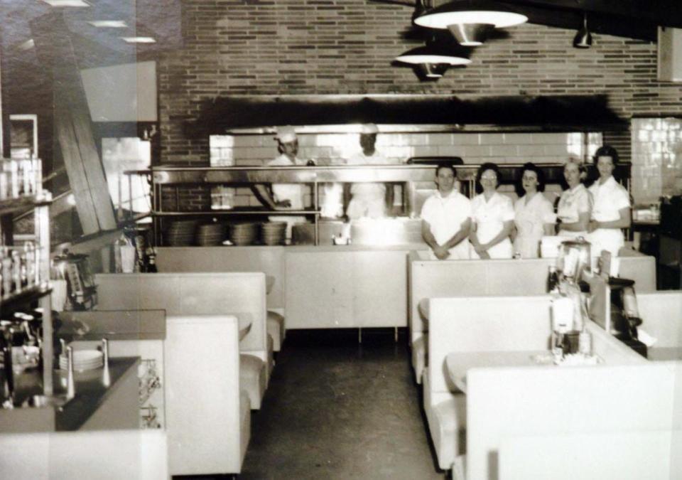 A photograph of the Charcoal Pit on Concord Pike from the late 1950s. The restaurant was modeled after The Dog House in Wilmington, which opened in 1952.